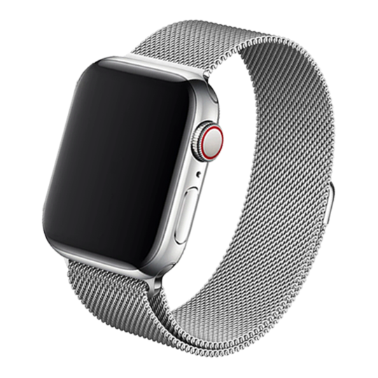 Cinturino Apple Watch in acciaio con finitura in maglia milanese