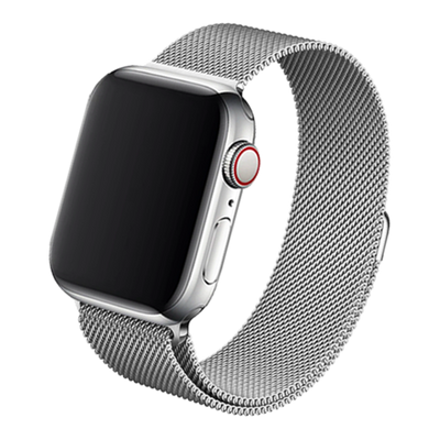 Cinturino Apple Watch in acciaio con finitura in maglia milanese