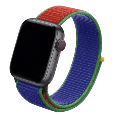 Cinturino Apple Watch in Nylon rosso e blue Africa