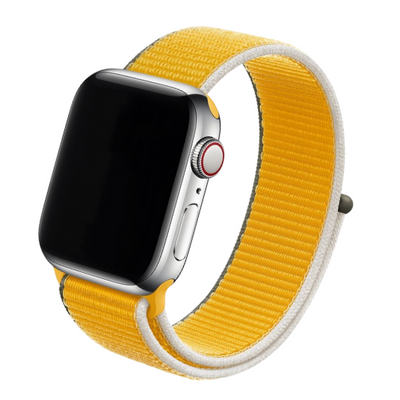 Cinturino Apple Watch in Nylon giallo e bianco