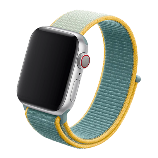 Cinturino Apple Watch in Nylon verde e giallo