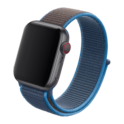 Cinturino Apple Watch in Nylon sport blue e grigio