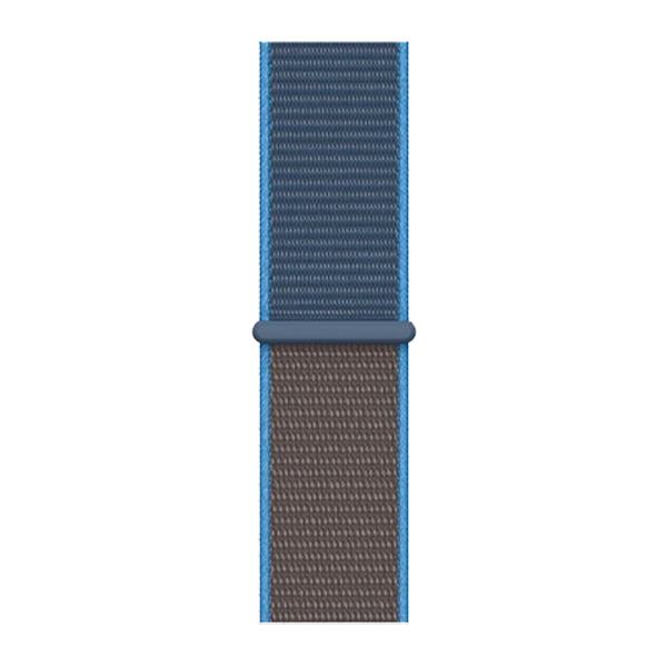 Cinturino Apple Watch in Nylon sport blue e grigio dettaglio #Colore_Surf Blue