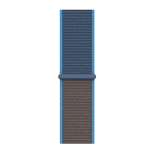 Cinturino Apple Watch in Nylon sport blue e grigio dettaglio