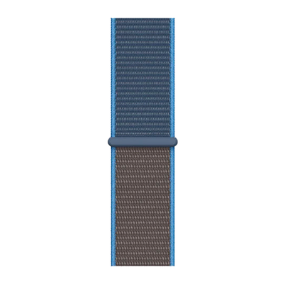 Cinturino Apple Watch in Nylon sport blue e grigio dettaglio