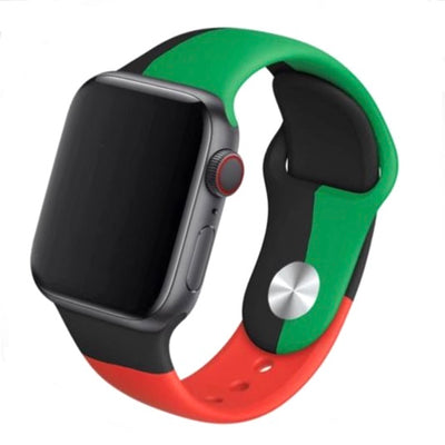 Cinturino Apple Watch in Silicone a tre colori nero