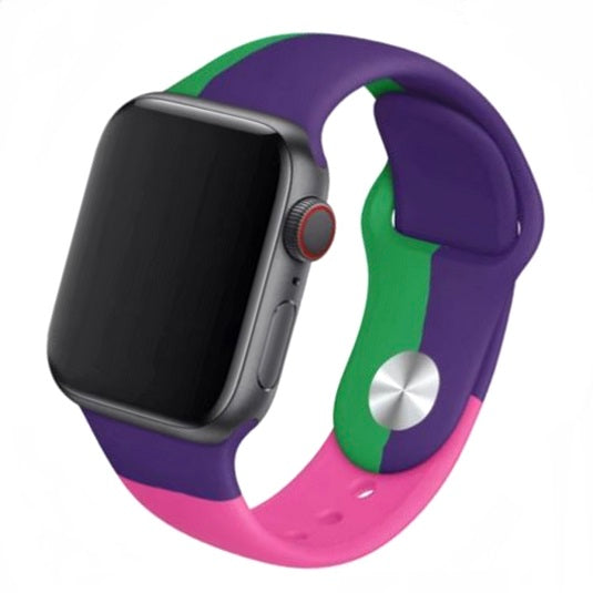 Cinturino Apple Watch in Silicone a tre colori viola