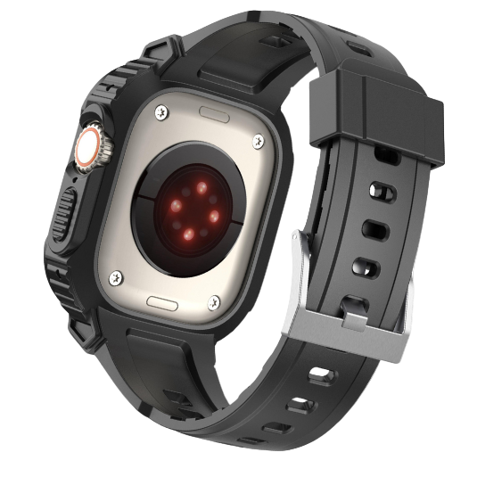 Cinturino Apple Watch Ultra con cover incorporata nera retro