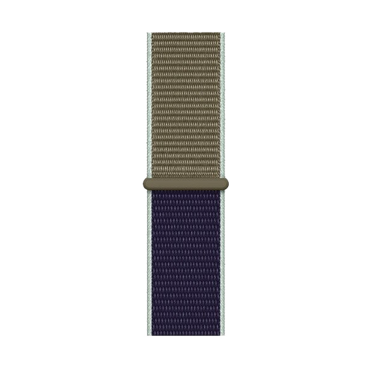 Cinturino Apple Watch in Nylon blue beige dettaglio