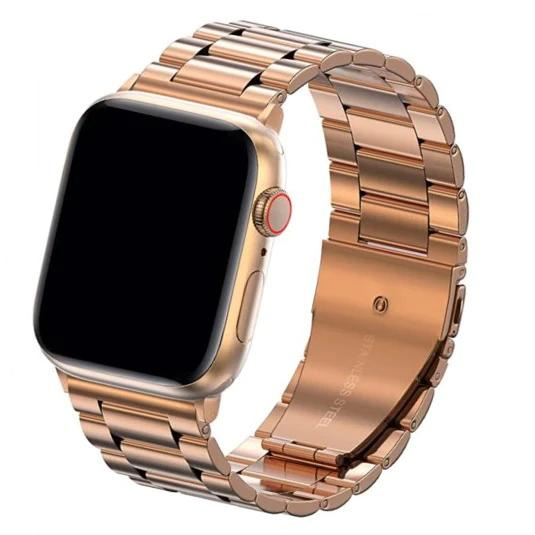 Cinturino Apple Watch in acciaio a maglie colore oro vintage