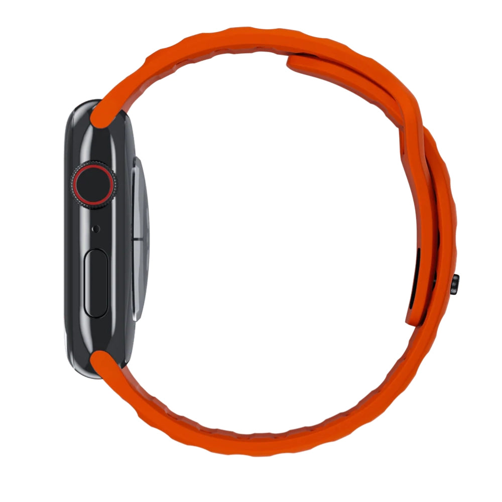 cinturino per apple watch motion orange vista laterale