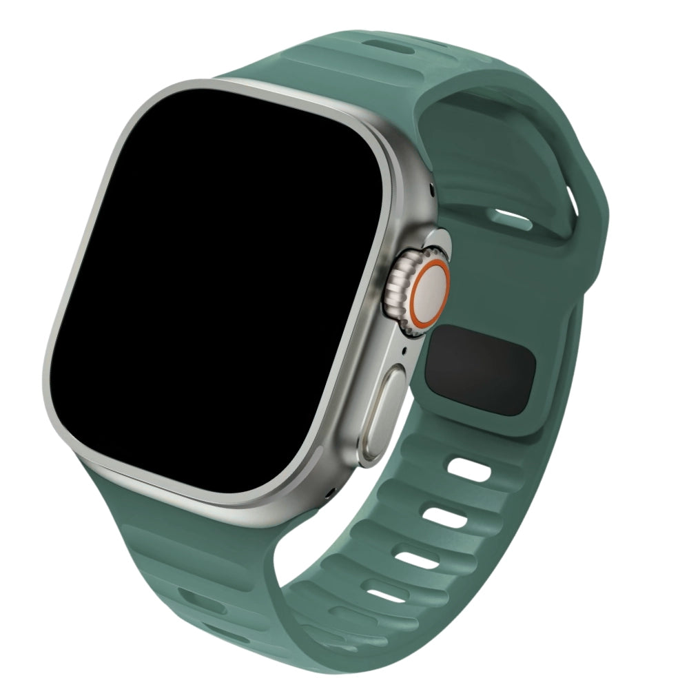 Cinturino Apple Watch in Silicone sportivo verde pino