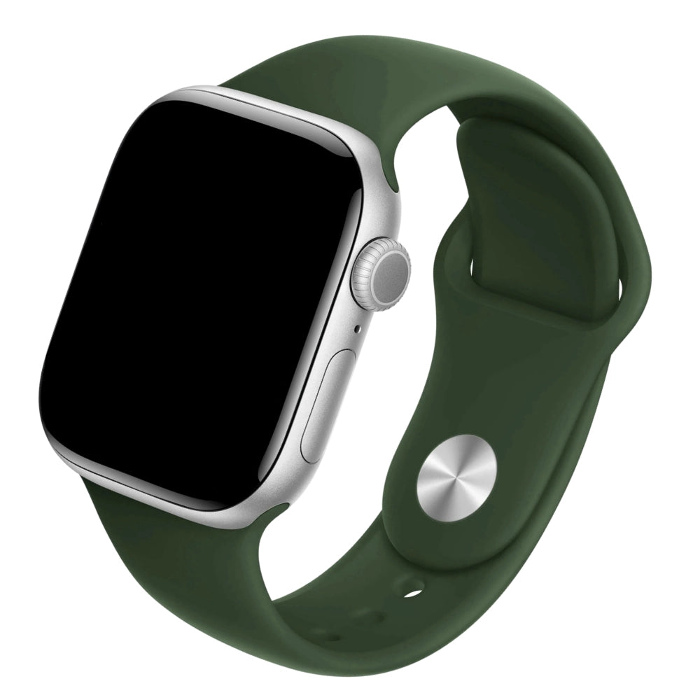 Cinturino Apple Watch in Silicone classico verde militare