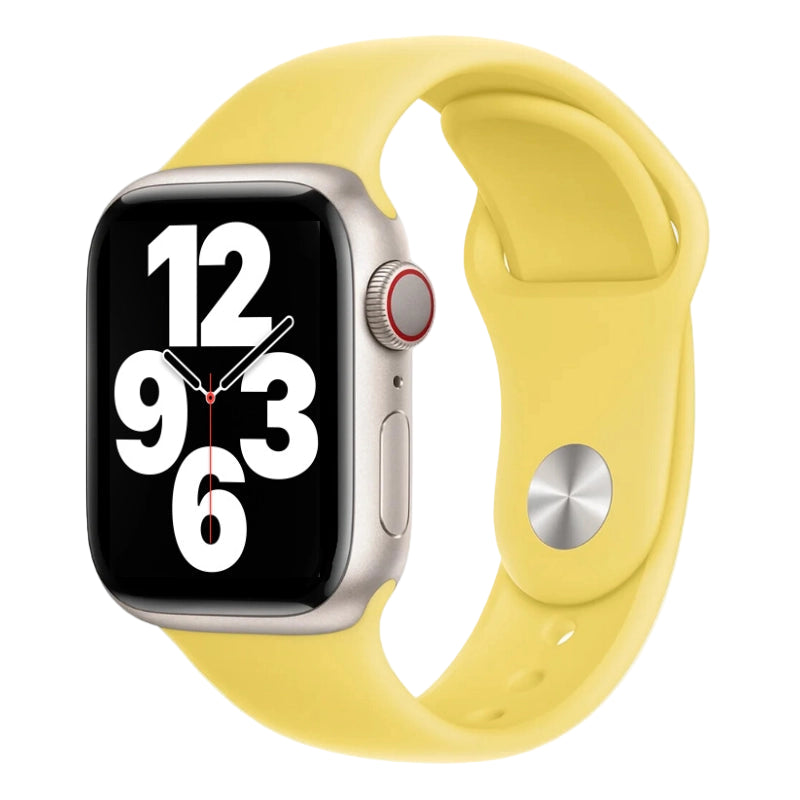 Cinturino Apple Watch in Silicone giallo limone #Colore_Lemon