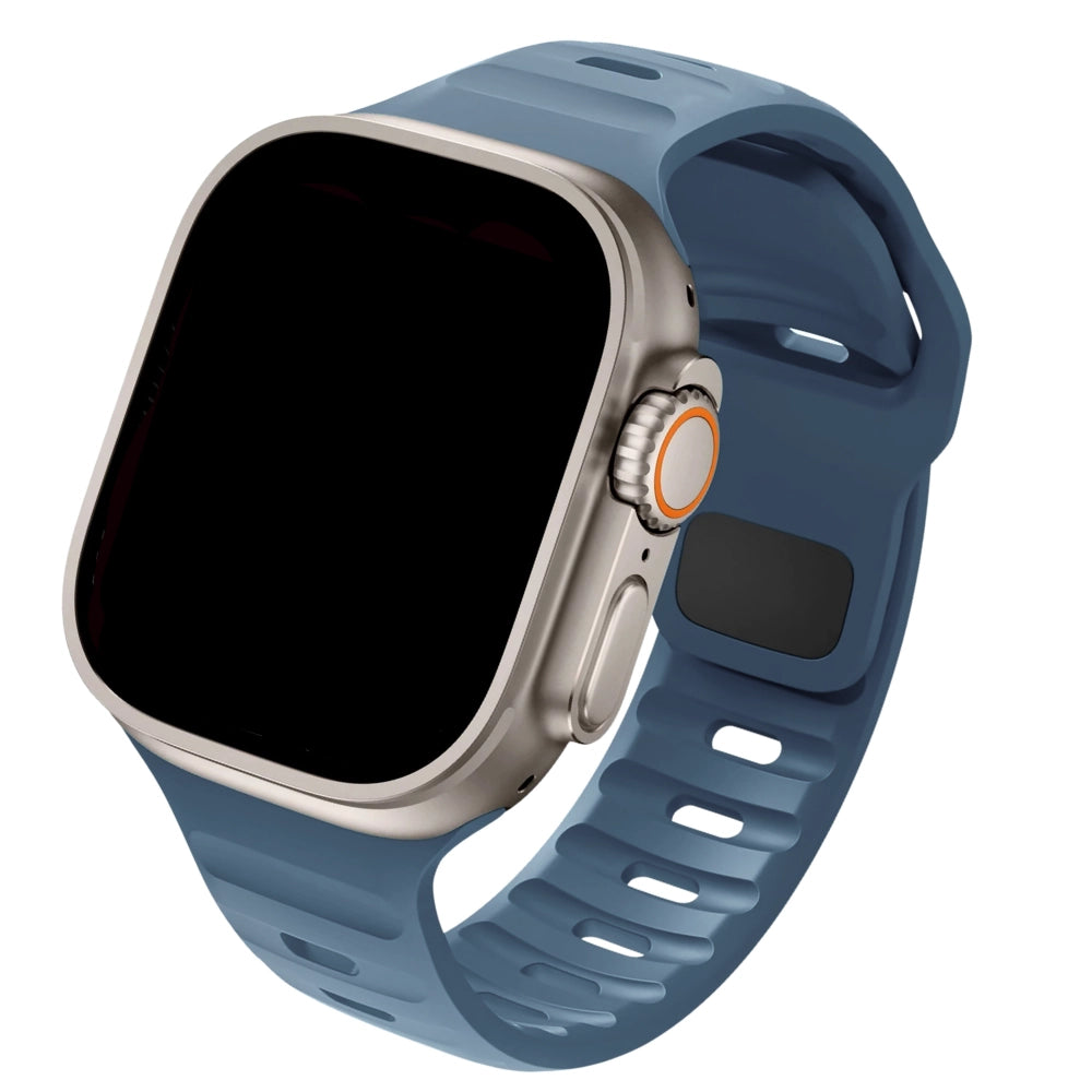 Cinturino Apple Watch in Silicone sportivo blu chiaro compatibile 49mm