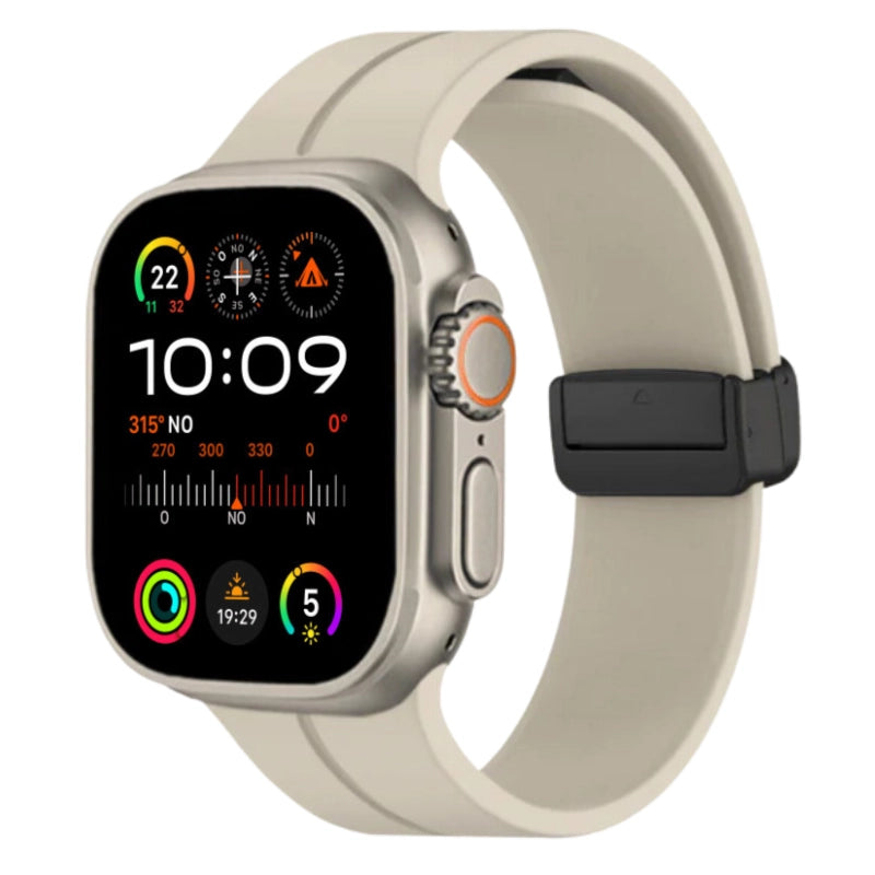 cinturino in silicone con aggancio magnetico compatibile per apple watch series 11 e tutte le serie